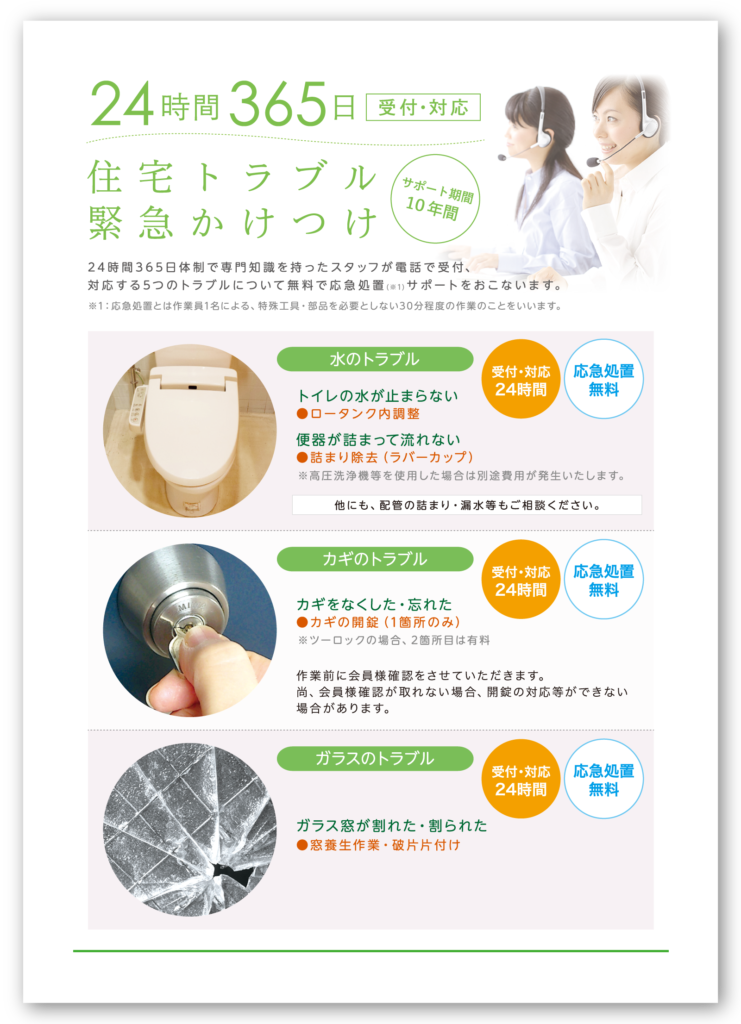 24時間365日受付対応